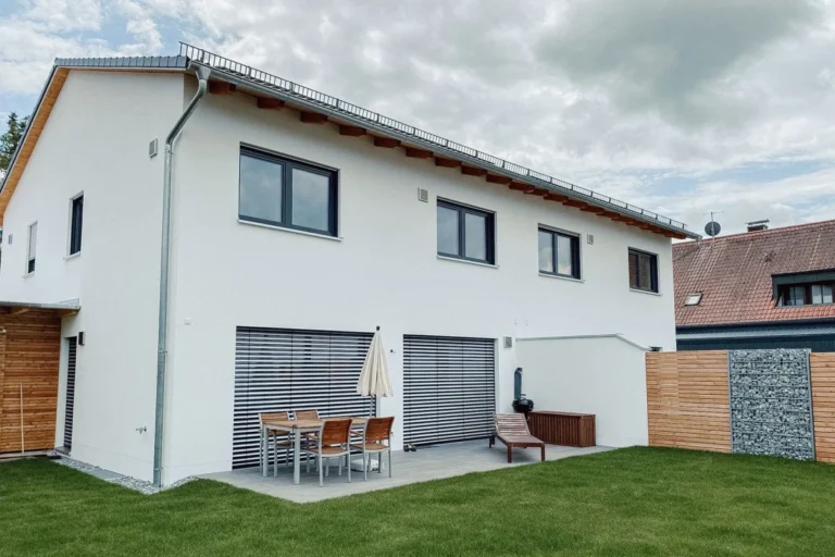 Neubau Doppelhaushälfte - Außenansicht